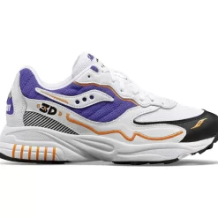 Heren Saucony Grid | 3D Grid Hurricane White / Purple