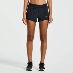 Dames Saucony Tights En Shorts | Dames Outpace 3" Short Black