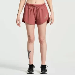 Dames Saucony Tights En Shorts | Dames Pinnacle 2.5" Short Apple Butter