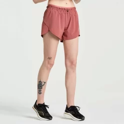 Dames Saucony Tights En Shorts | Dames Pinnacle 2.5" Short Apple Butter