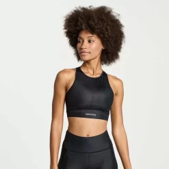 Dames Saucony Tops | Dames Pinnacle Bra Top Black