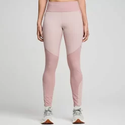 Dames Saucony Tights En Shorts | Dames Runshield Tight Smoke Heather