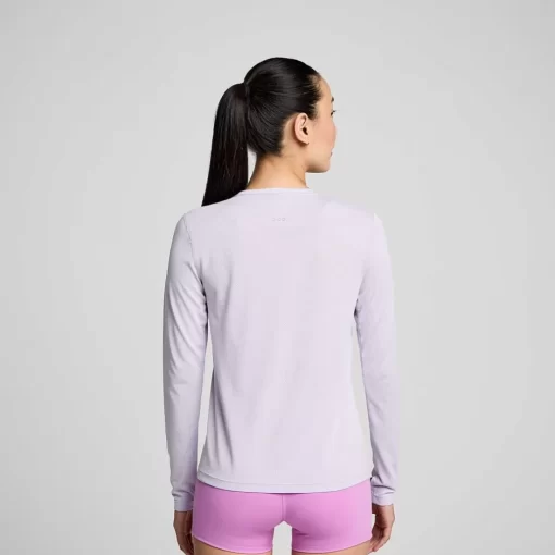 Dames Saucony Tops | Dames Stopwatch Long Sleeve Mauve