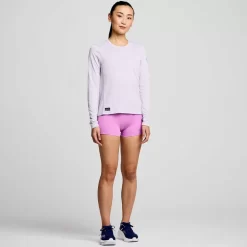 Dames Saucony Tops | Dames Stopwatch Long Sleeve Mauve