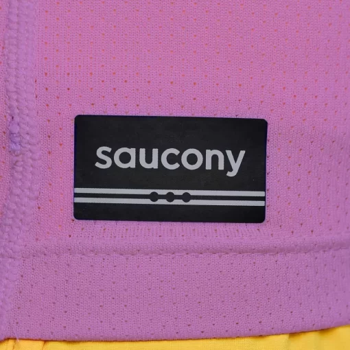 Dames Saucony Tops | Dames Stopwatch Short Sleeve Grape Heather