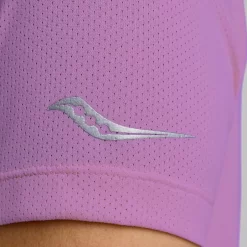 Dames Saucony Tops | Dames Stopwatch Short Sleeve Grape Heather