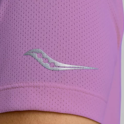 Dames Saucony Tops | Dames Stopwatch Short Sleeve Grape Heather