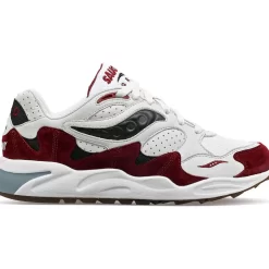 Heren Saucony Grid | Grid Shadow 2 Cream / Red