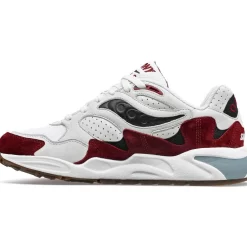 Heren Saucony Grid | Grid Shadow 2 Cream / Red