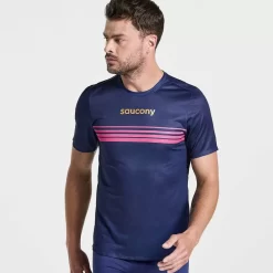 Heren Saucony Tops | Heren Elite Short Sleeve Sodalite