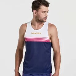 Heren Saucony Tops | Heren Elite Singlet Sodalite