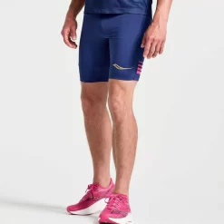 Heren Saucony Tights And Shorts | Heren Elite Tight Short Sodalite