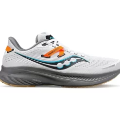 Heren Saucony Stabiliteit | Heren Guide 16 White / Gravel