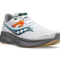 Heren Saucony Stabiliteit | Heren Guide 16 White / Gravel