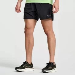 Heren Saucony Tights And Shorts | Heren Outpace 5" Short Black