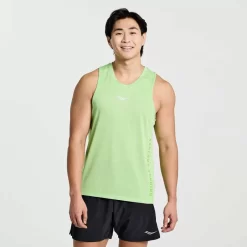 Heren Saucony Tops | Heren Stopwatch Graphic Singlet Invader Heather Graphic