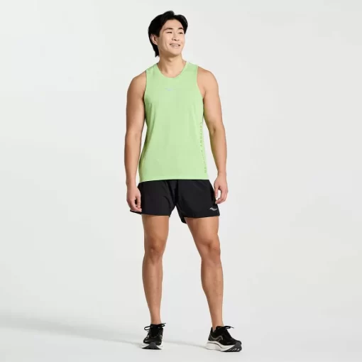 Heren Saucony Tops | Heren Stopwatch Graphic Singlet Invader Heather Graphic